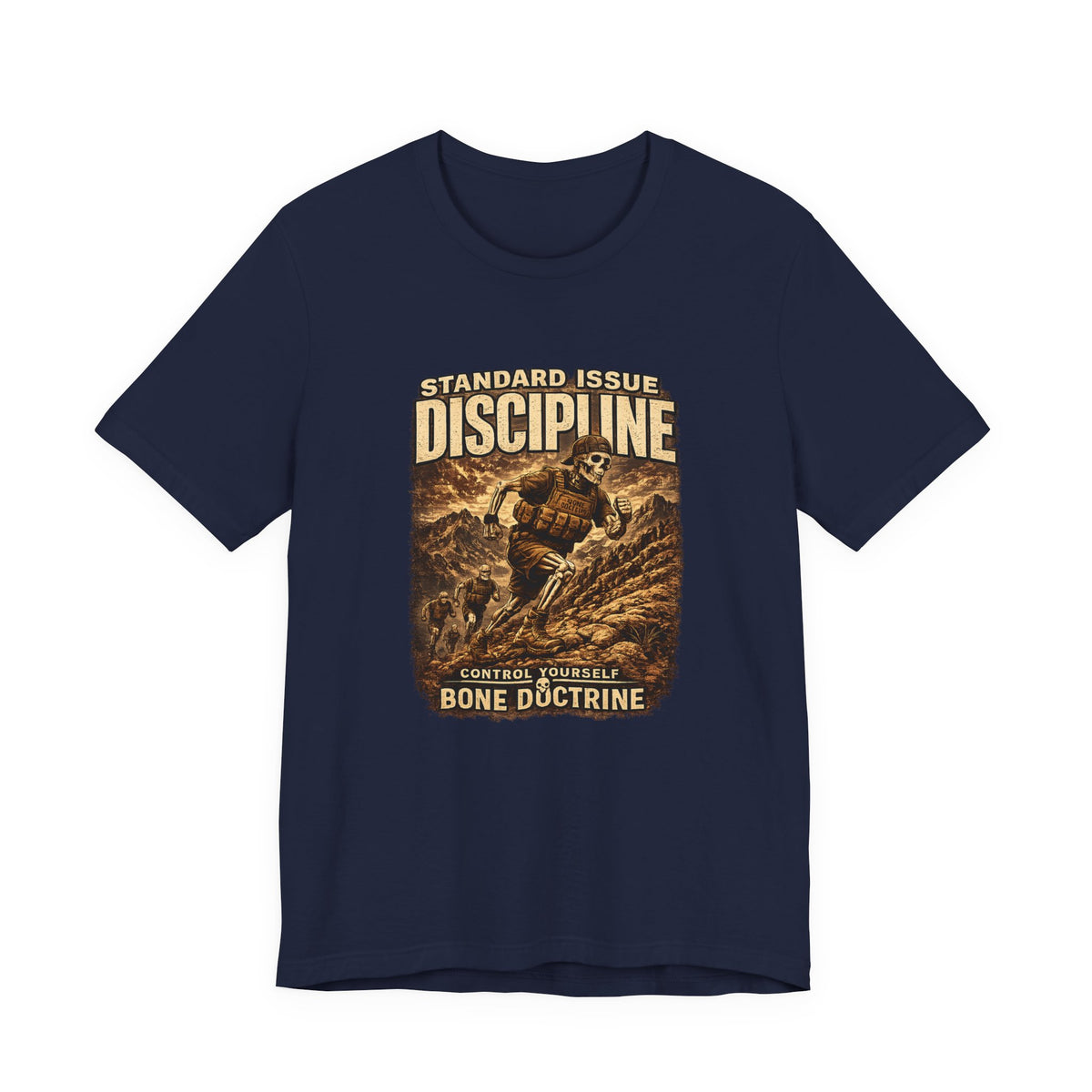 Discipline Bone Doctrine Tee – Vintage Military Training Graphic T-Shirt