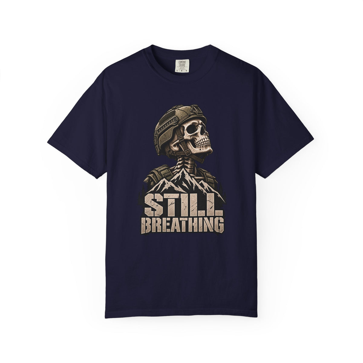 Still Breathing Military Skull T-Shirt