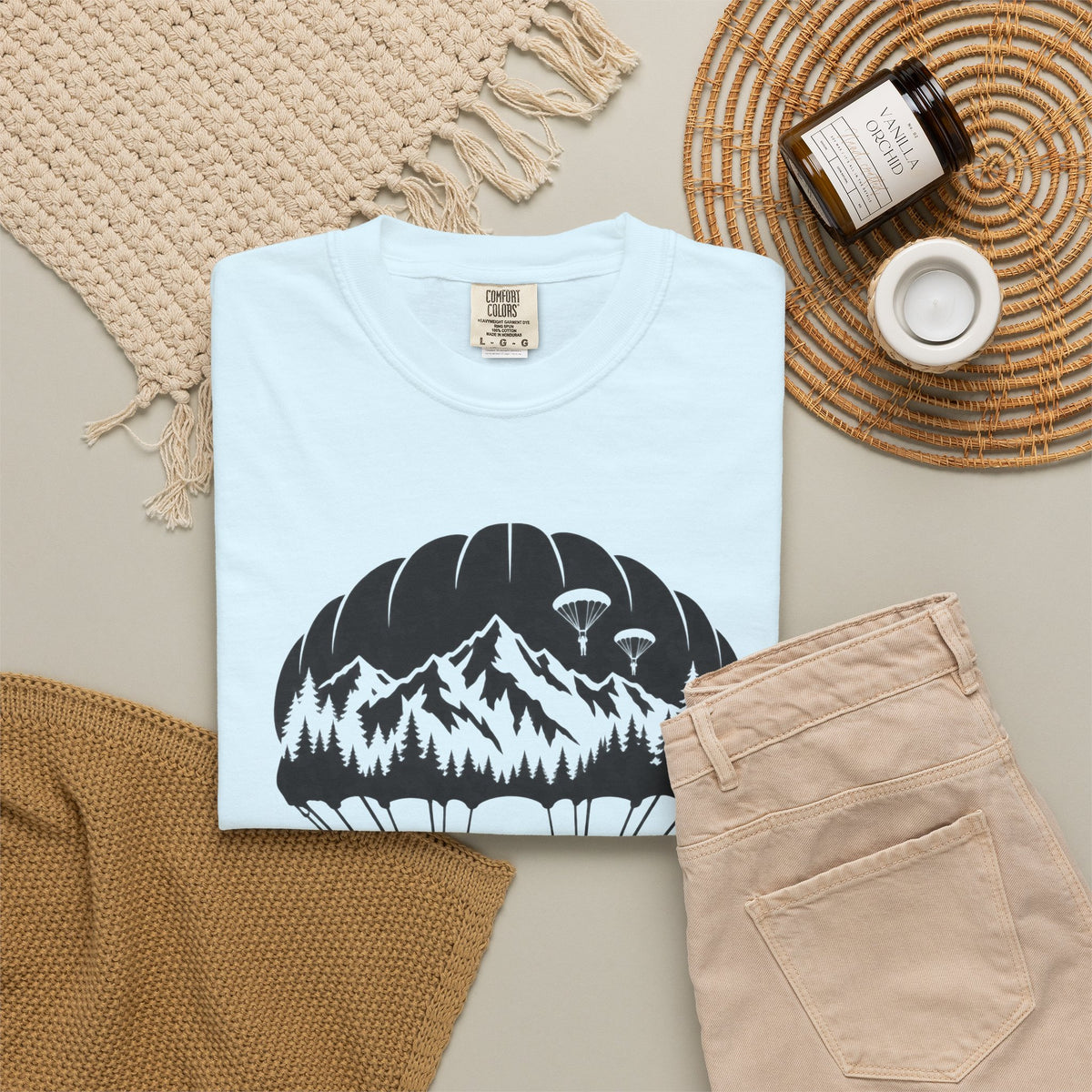 Parachute Mountain Tee — Soldier Silhouette T-Shirt