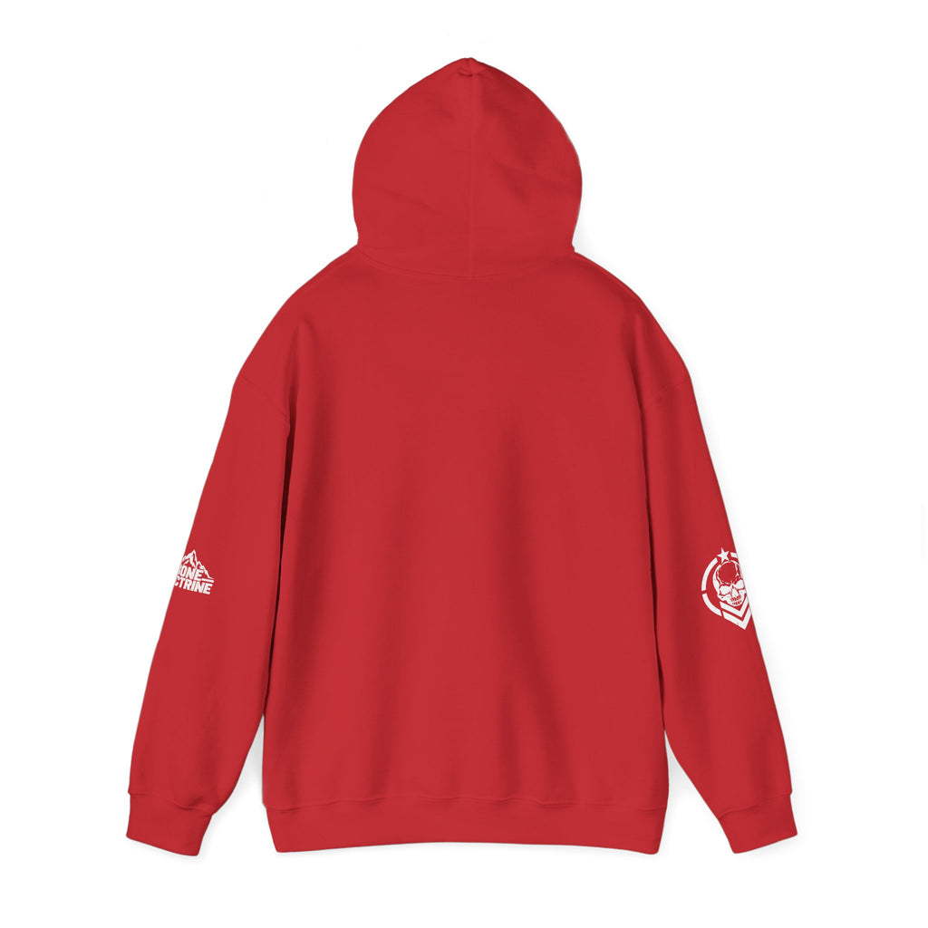 Fitness Skull Hoodie – DOQ Barbell Logo Pullover for Gym & Streetwear