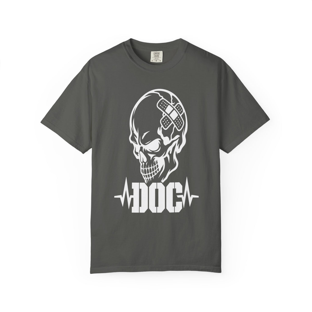 DOC Skull with Bandaids T-Shirt — Comfort Colors Garment-Dyed Tee