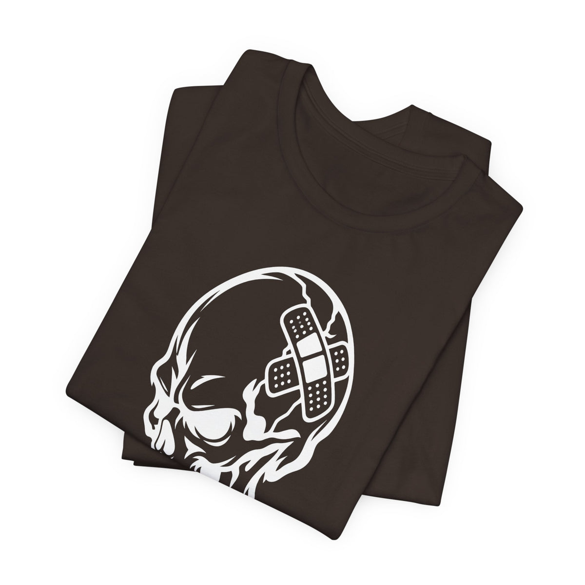 DOC Skull with Bandaids T-Shirt — Bella+Canvas Lightweight Tee