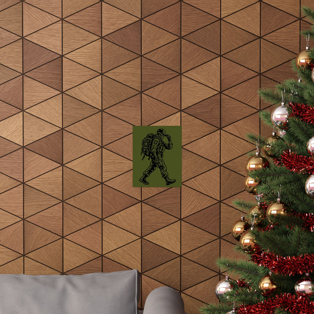 Walking Medic Poster — Tactical Soldier Wall Art (Matte Vertical)
