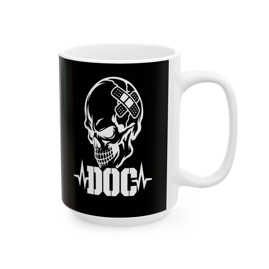DOC Skull with Bandaids Mug