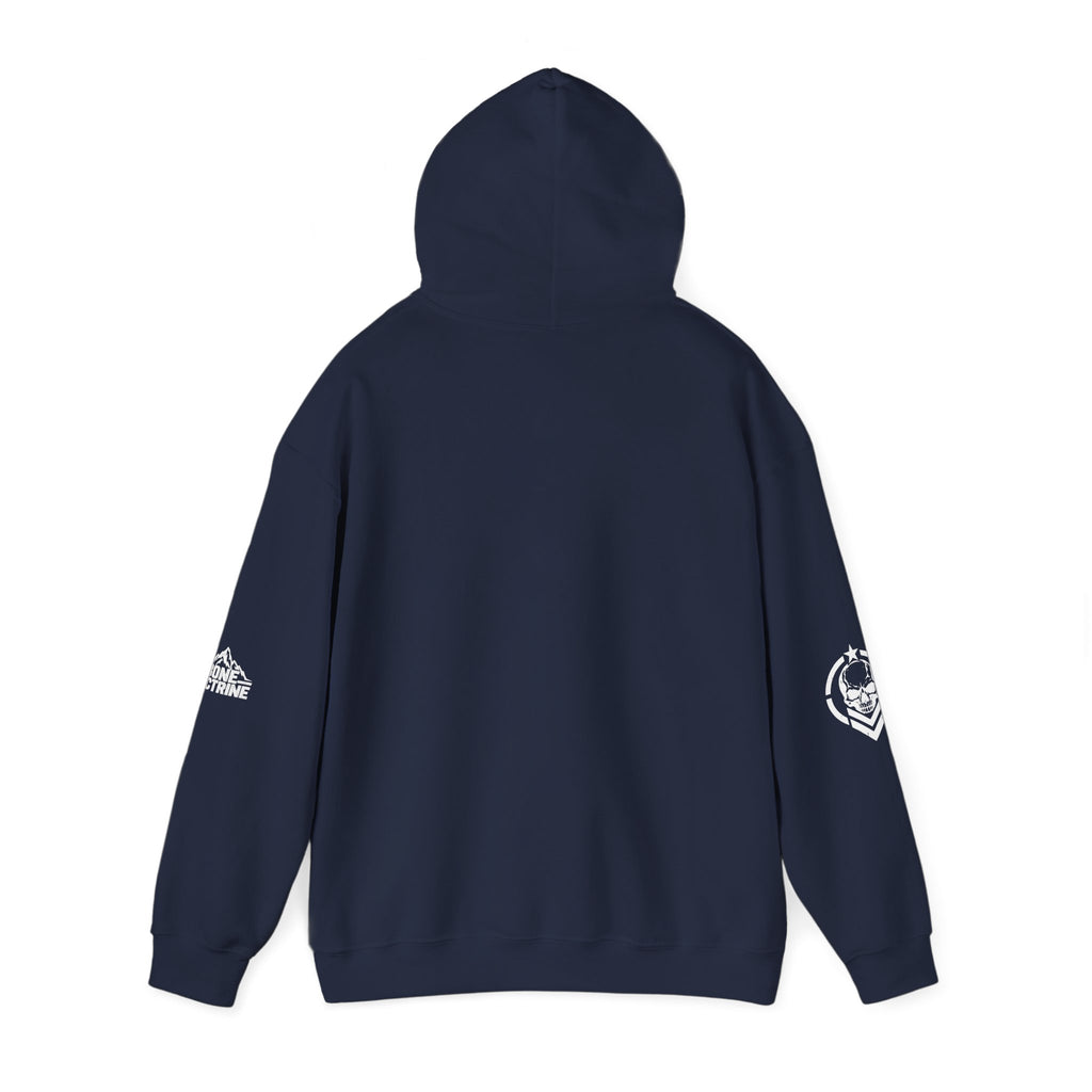 Fitness Skull Hoodie – DOQ Barbell Logo Pullover for Gym & Streetwear