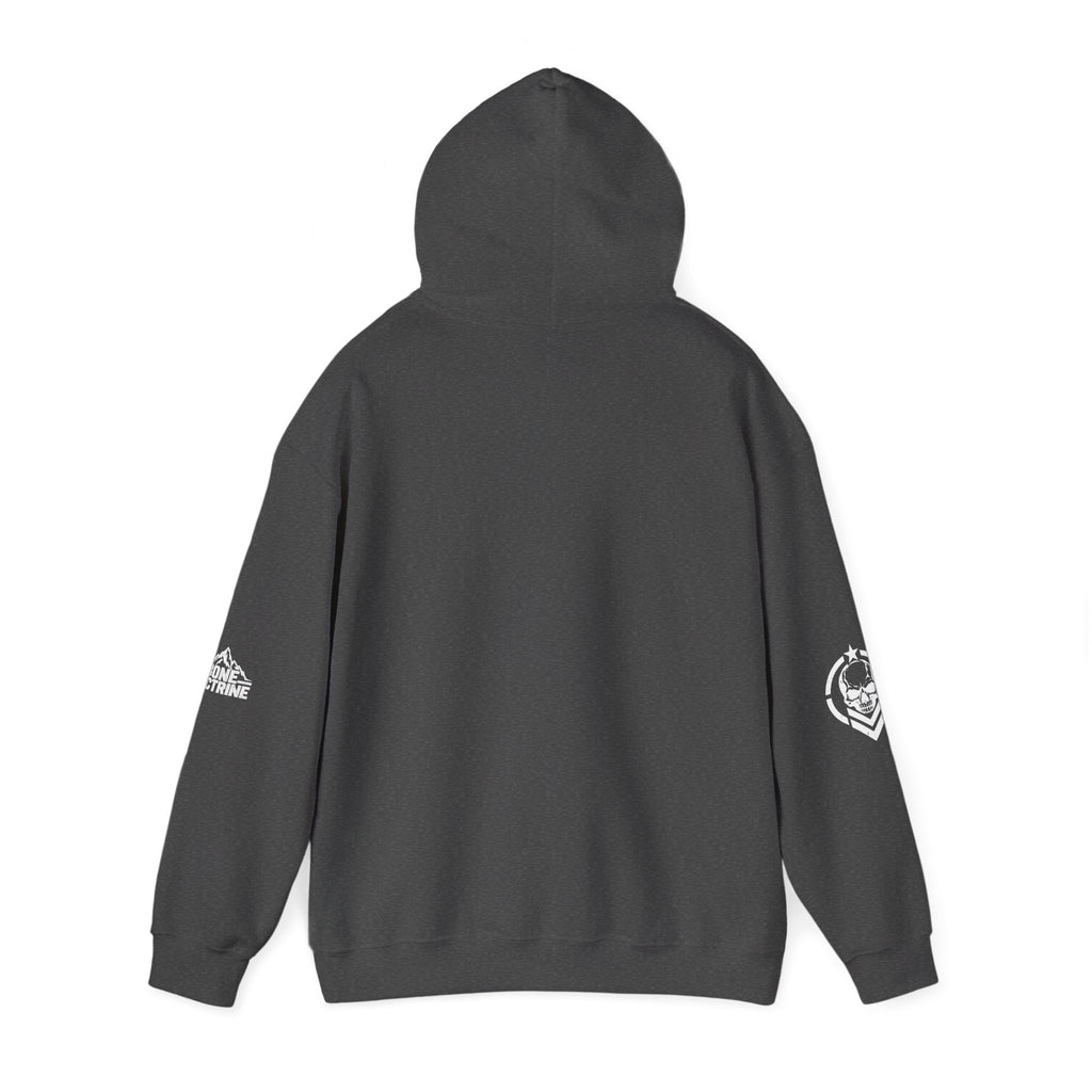 Fitness Skull Hoodie – DOQ Barbell Logo Pullover for Gym & Streetwear