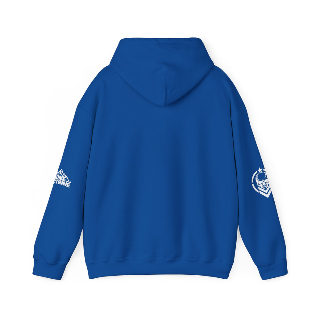 Fitness Skull Hoodie – DOQ Barbell Logo Pullover for Gym & Streetwear
