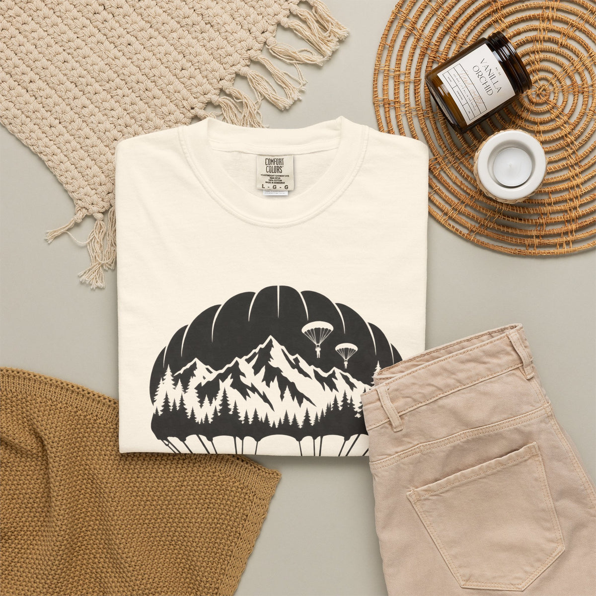 Parachute Mountain Tee — Soldier Silhouette T-Shirt