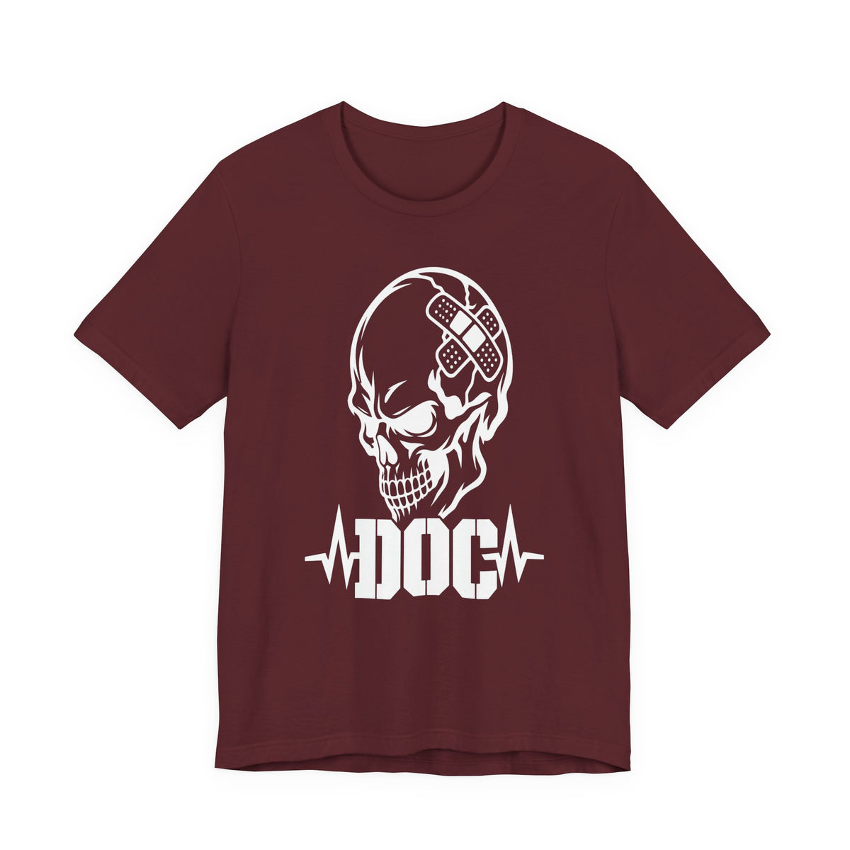 DOC Skull with Bandaids T-Shirt — Bella+Canvas Lightweight Tee