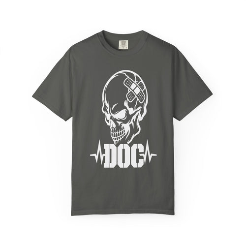 DOC Skull with Bandaids T-Shirt — Comfort Colors