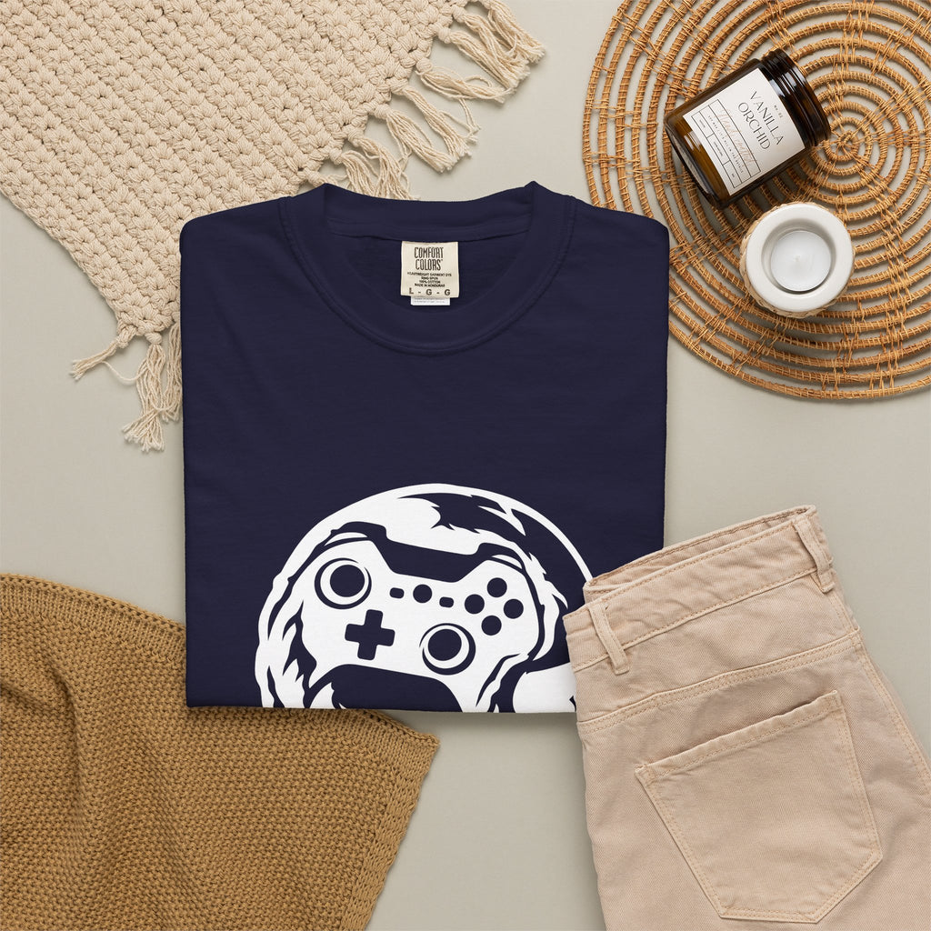 GAMER SKULL — T-Shirt Dark Colors — Comfort Colors Garment-Dyed Tee