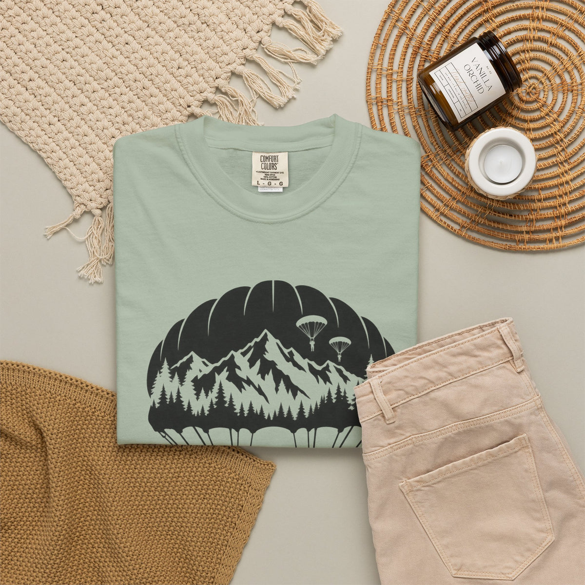 Parachute Mountain Tee — Soldier Silhouette T-Shirt