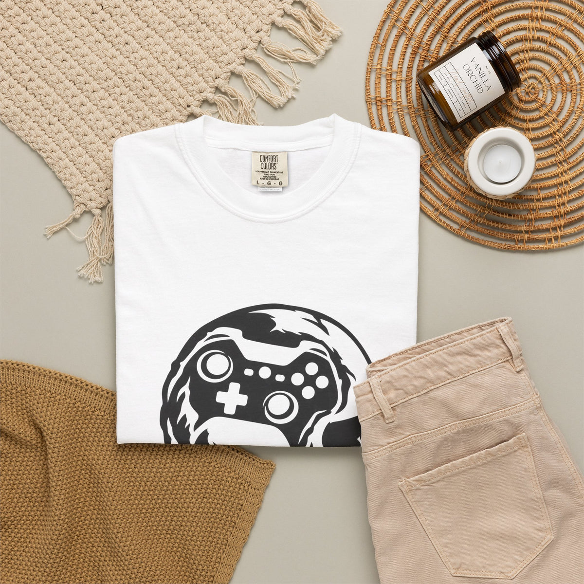 GAMER SKULL — T-Shirt Bright Colors — Comfort Colors Garment-Dyed Tee