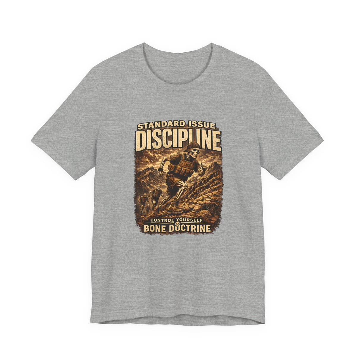 Discipline Bone Doctrine Tee – Vintage Military Training Graphic T-Shirt