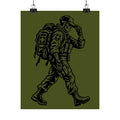 Walking Medic Poster — Tactical Soldier Wall Art (Matte Vertical)