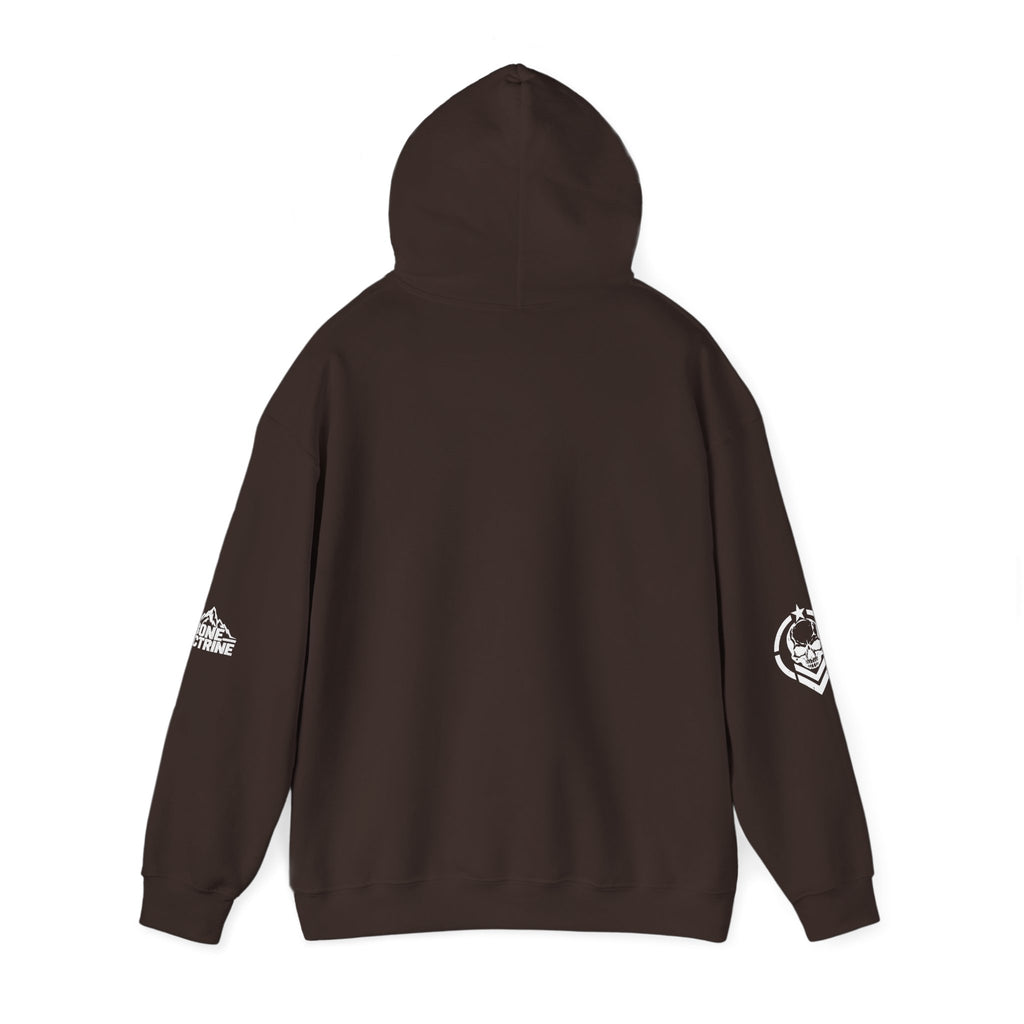 Fitness Skull Hoodie – DOQ Barbell Logo Pullover for Gym & Streetwear