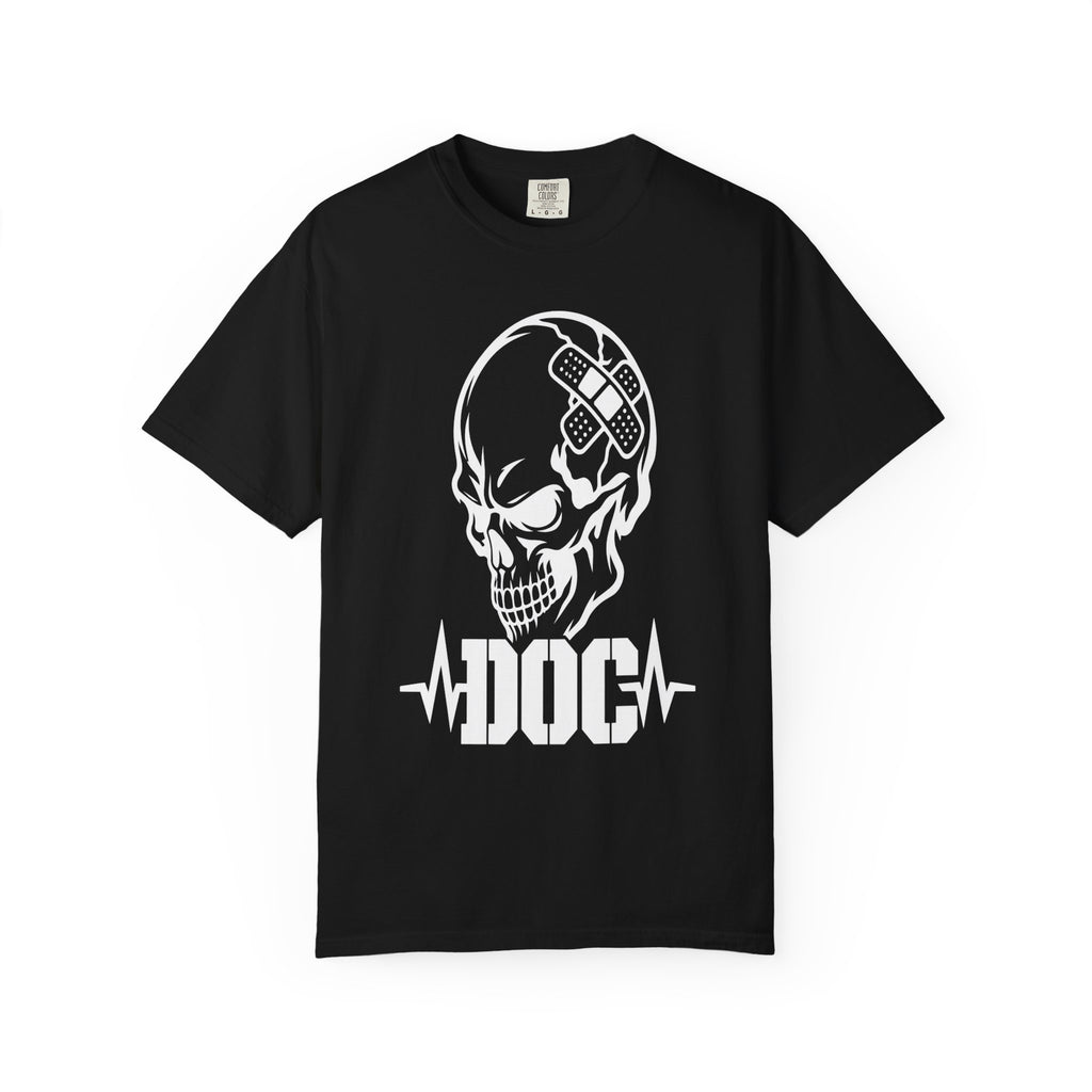 DOC Skull with Bandaids T-Shirt — Comfort Colors