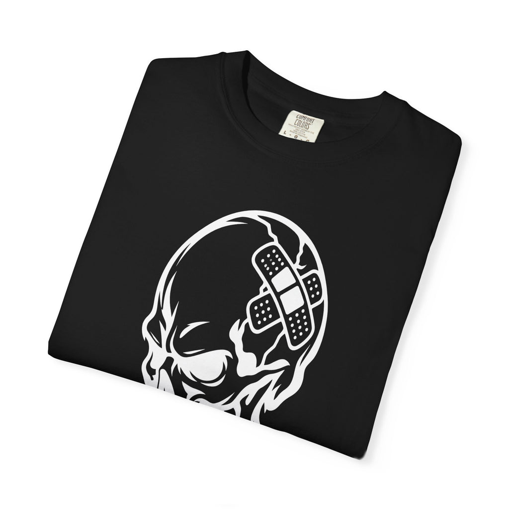 DOC Skull with Bandaids T-Shirt — Comfort Colors
