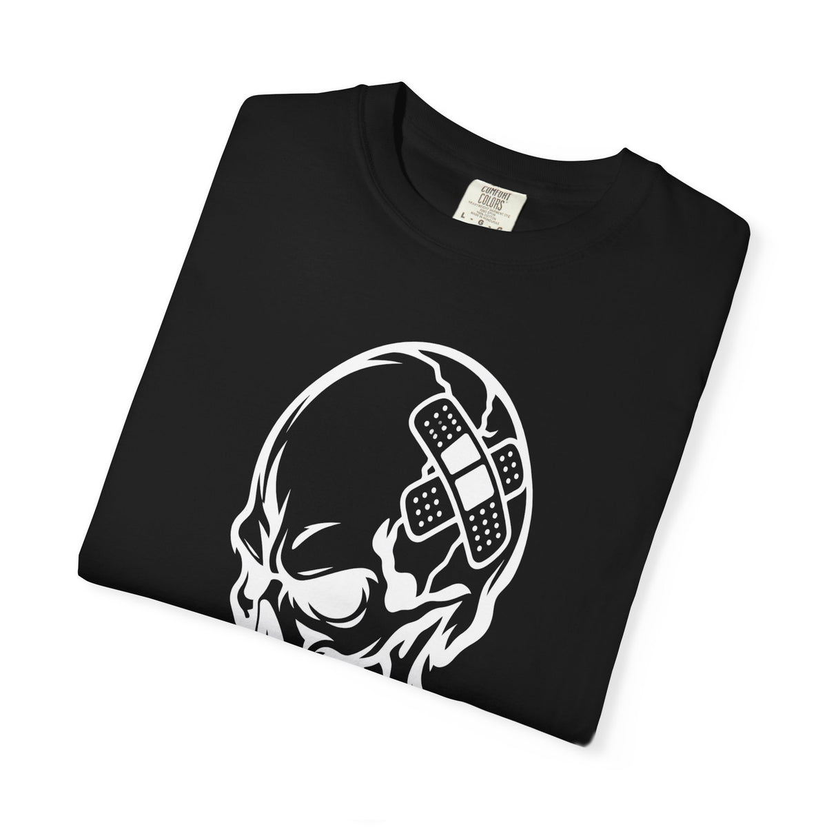 DOC Skull with Bandaids T-Shirt — Comfort Colors
