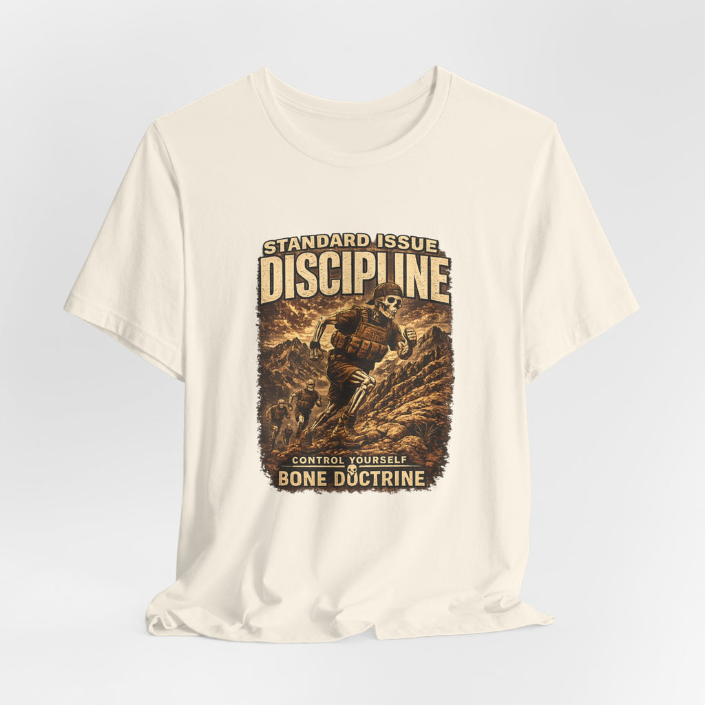 Discipline Bone Doctrine Tee – Vintage Military Training Graphic T-Shirt