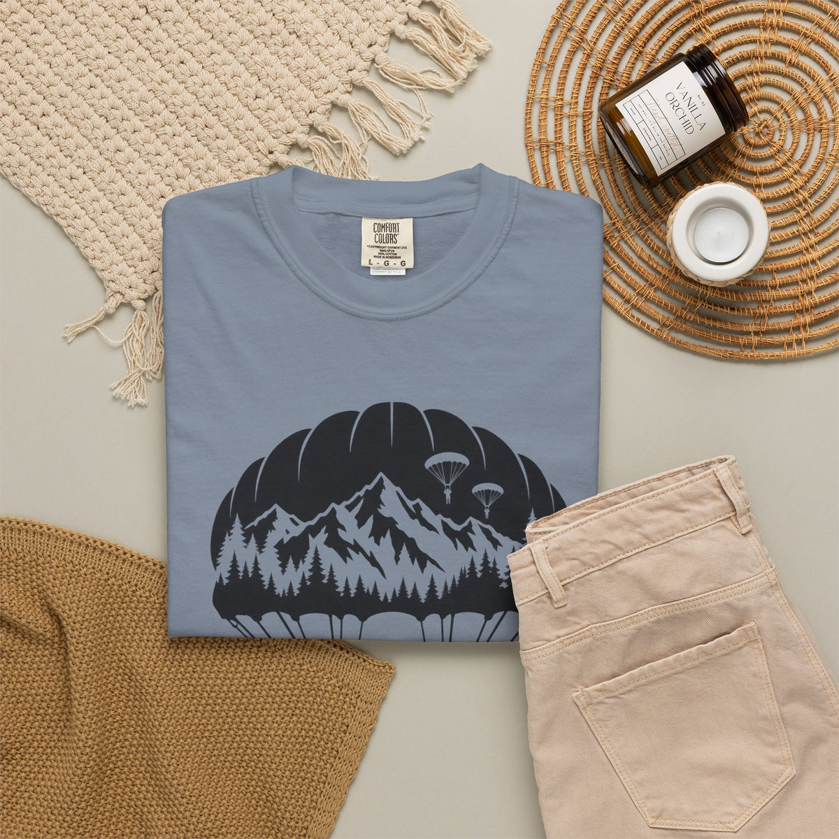 Parachute Mountain Tee — Soldier Silhouette T-Shirt