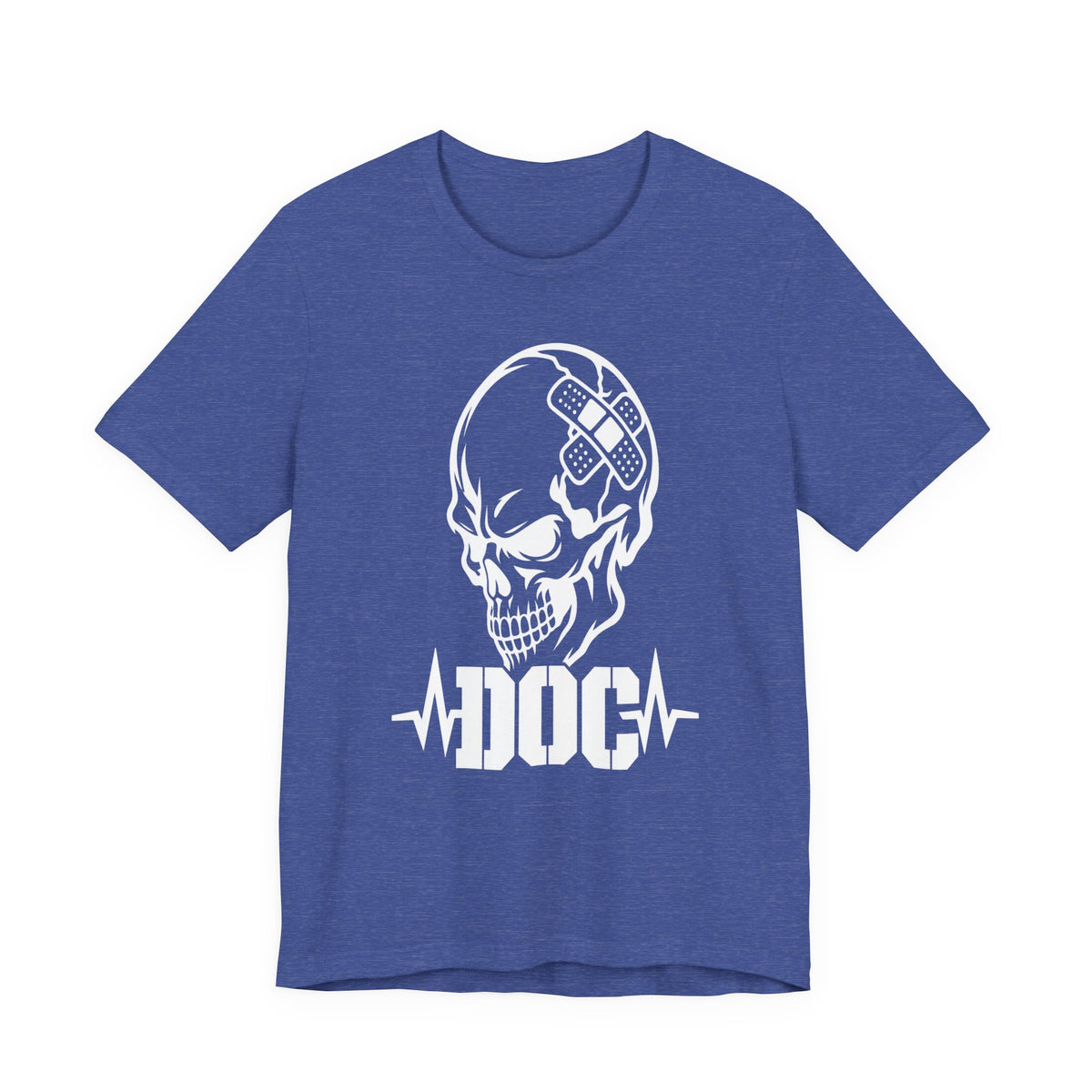 DOC Skull with Bandaids T-Shirt — Bella+Canvas Lightweight Tee