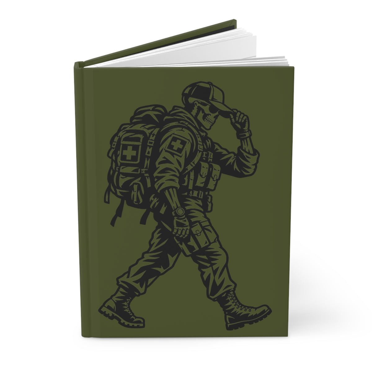 Walking Medic — Olive Green Hardcover Notebook