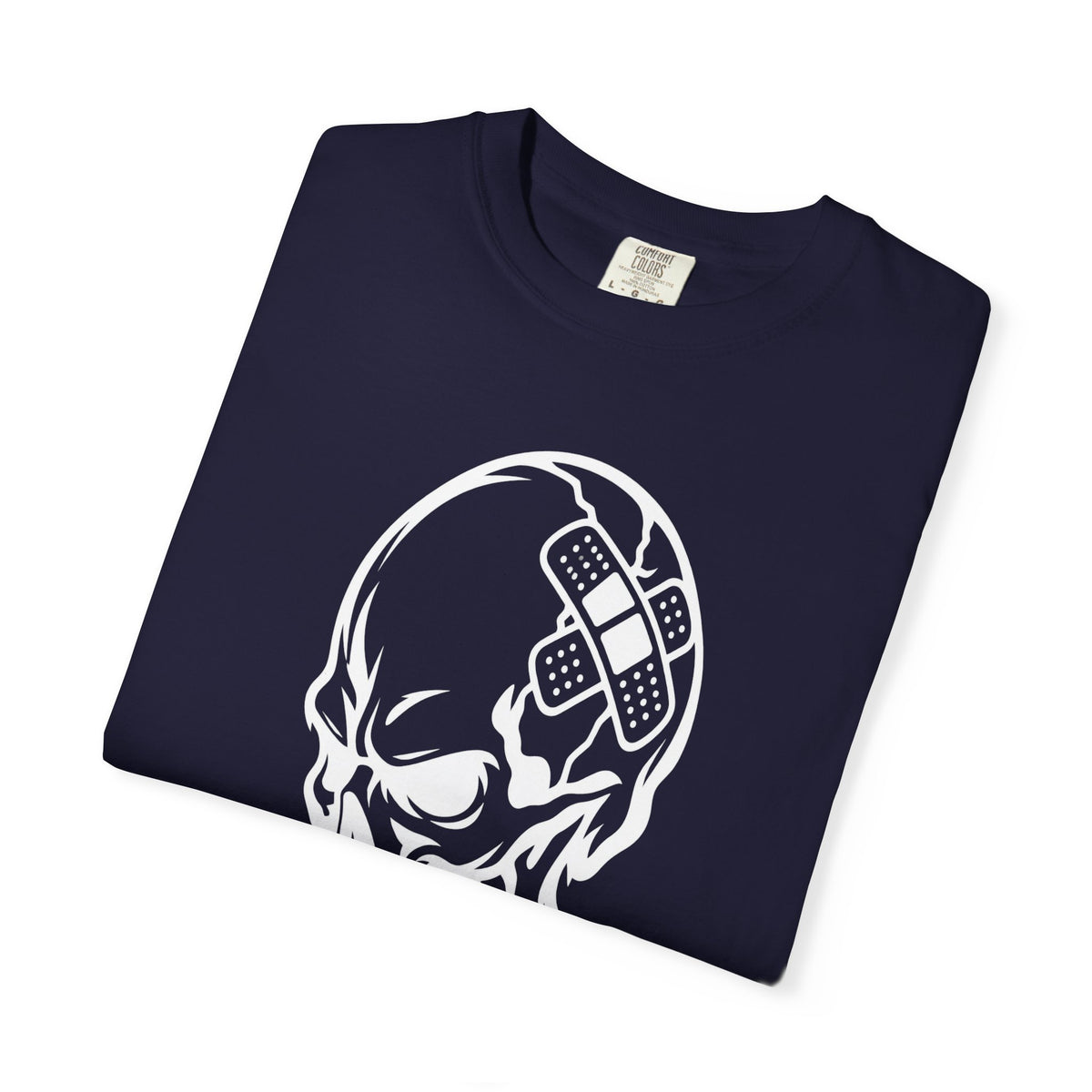 DOC Skull with Bandaids T-Shirt — Comfort Colors