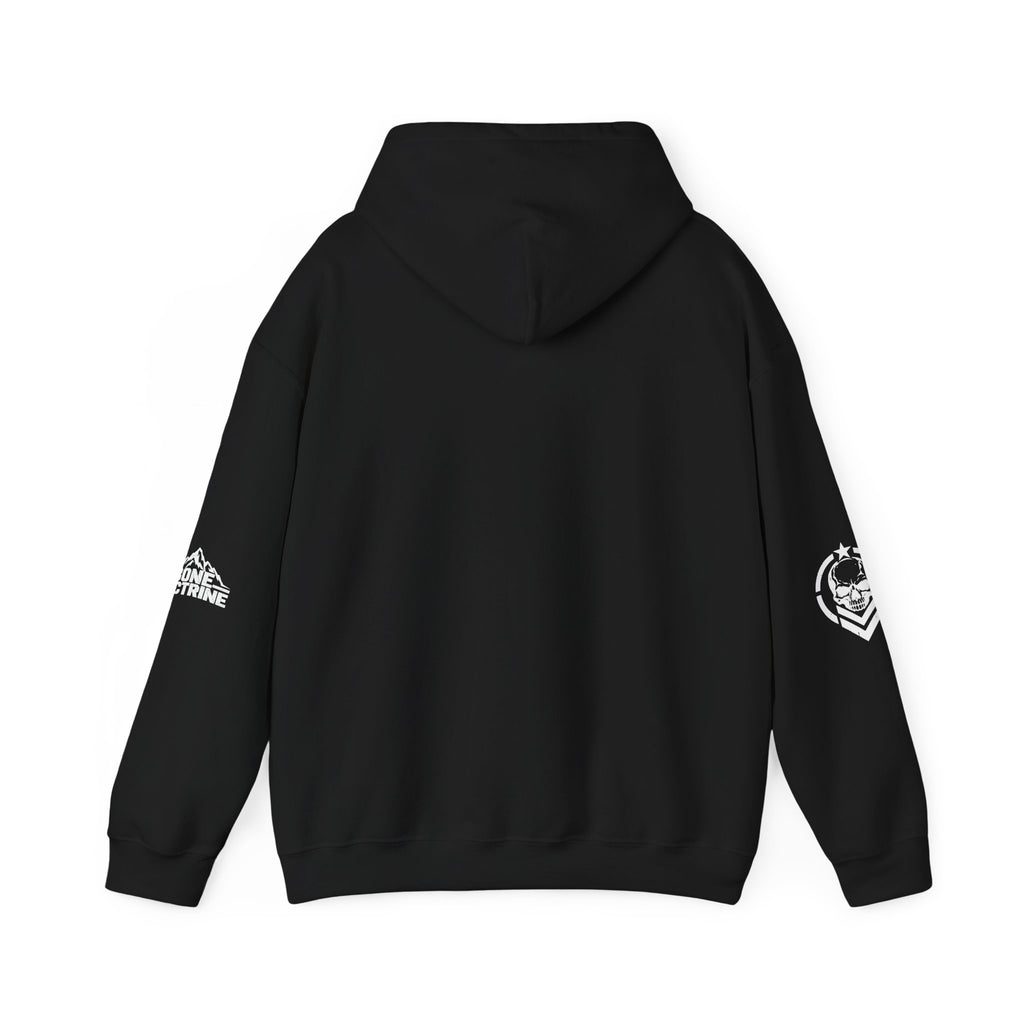 Fitness Skull Hoodie – DOQ Barbell Logo Pullover for Gym & Streetwear