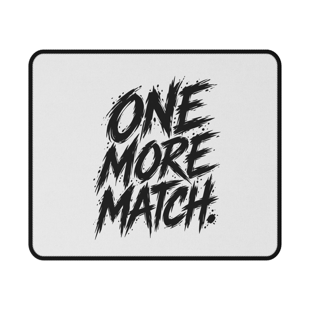 One More Match Gaming Mouse Pad — Non‑Slip Black & White PC Mousepad for Gamers
