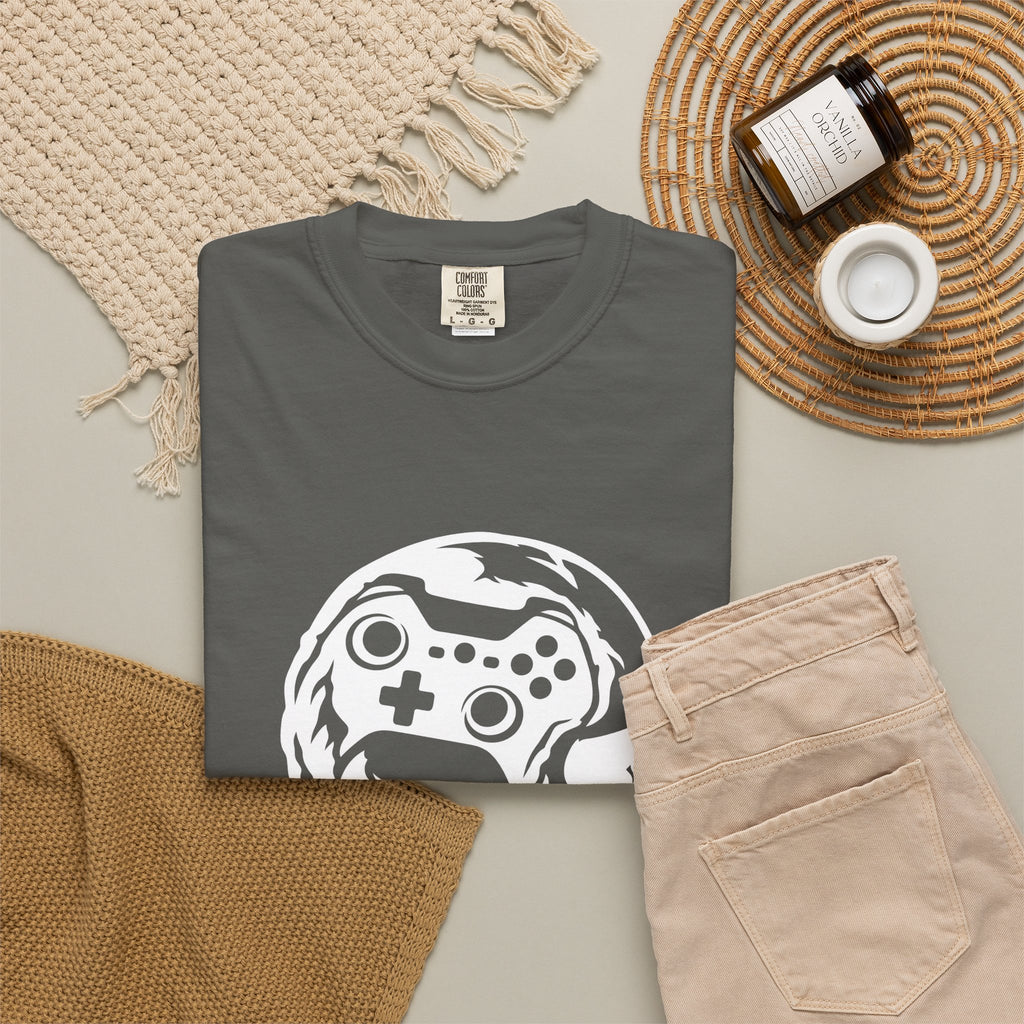 GAMER SKULL — T-Shirt Dark Colors — Comfort Colors Garment-Dyed Tee