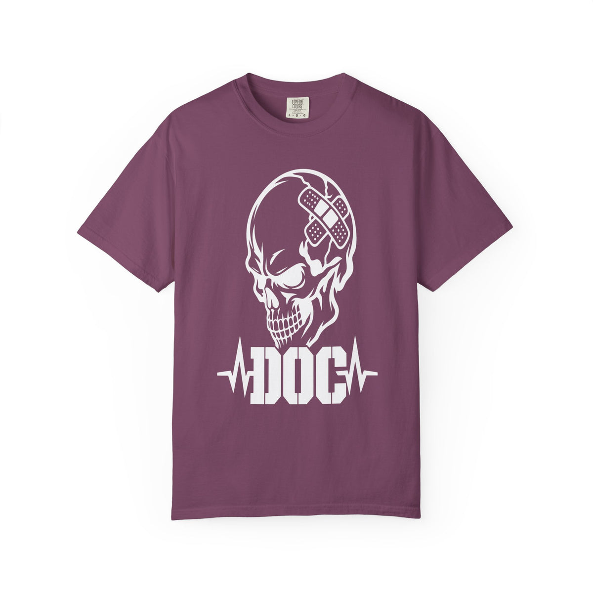 DOC Skull with Bandaids T-Shirt — Comfort Colors Garment-Dyed Tee