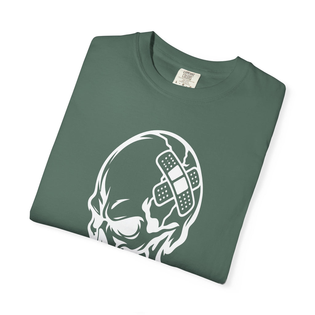 DOC Skull with Bandaids T-Shirt — Comfort Colors