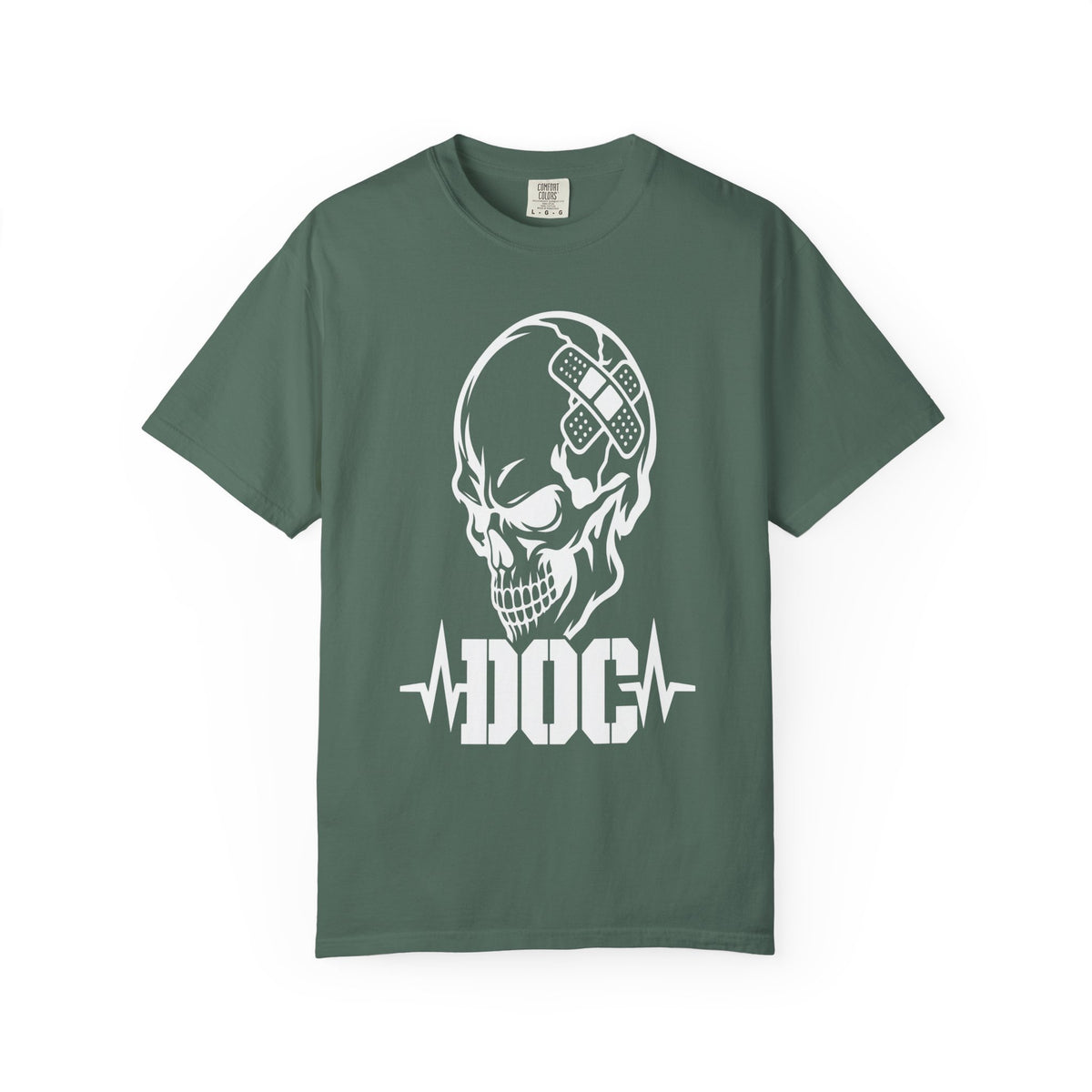 DOC Skull with Bandaids T-Shirt — Comfort Colors Garment-Dyed Tee
