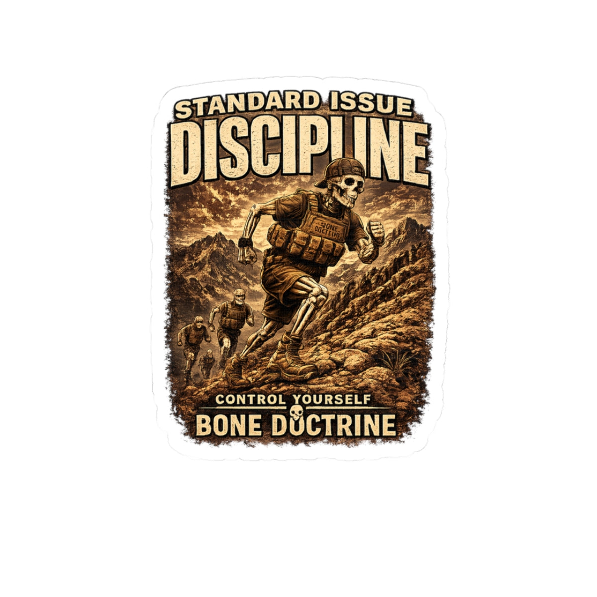 DISCIPLINE — Running Up Mountain Sticker