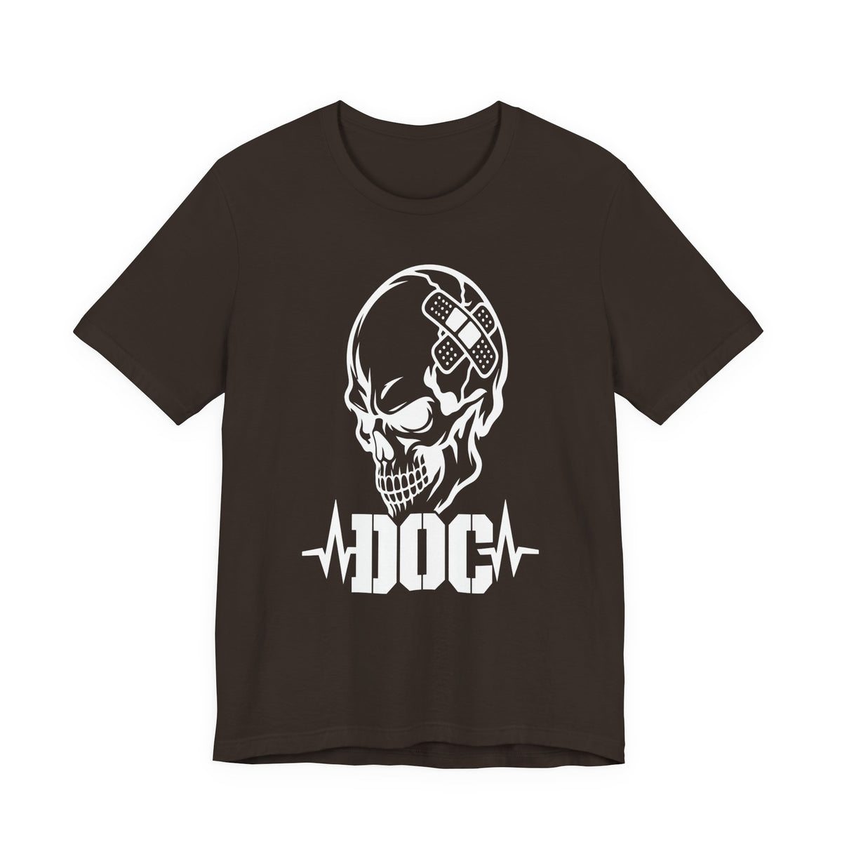 DOC Skull with Bandaids T-Shirt — Bella+Canvas Lightweight Tee