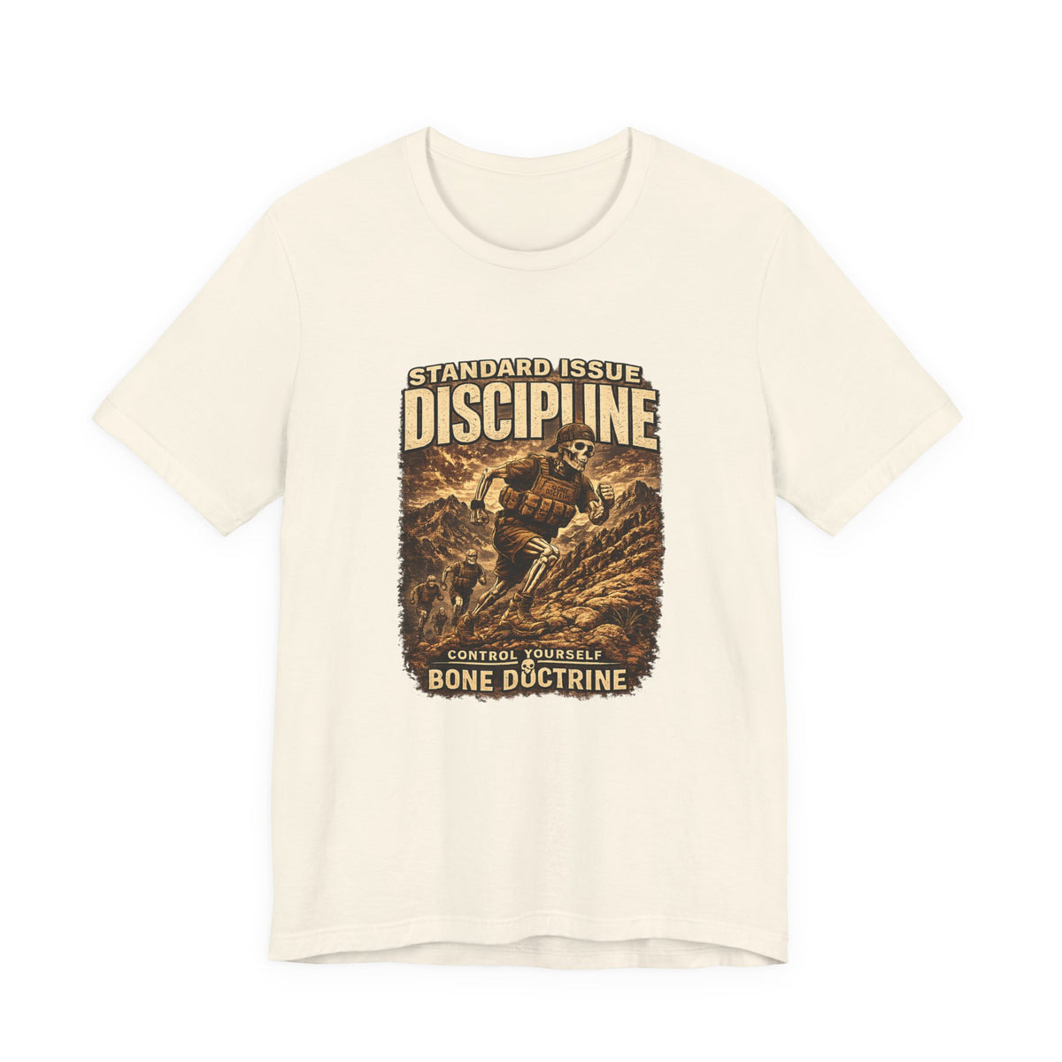 Discipline Bone Doctrine Tee – Vintage Military Training Graphic T-Shirt