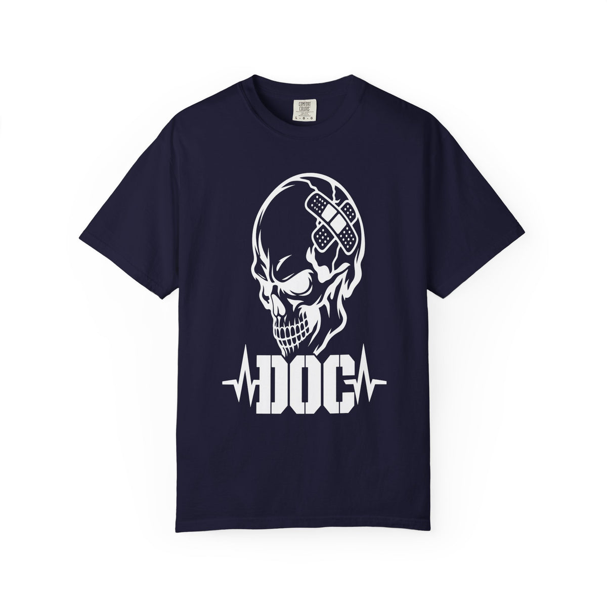 DOC Skull with Bandaids T-Shirt — Comfort Colors Garment-Dyed Tee