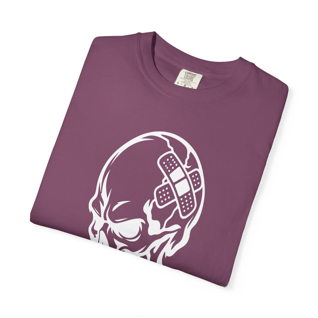 DOC Skull with Bandaids T-Shirt — Comfort Colors