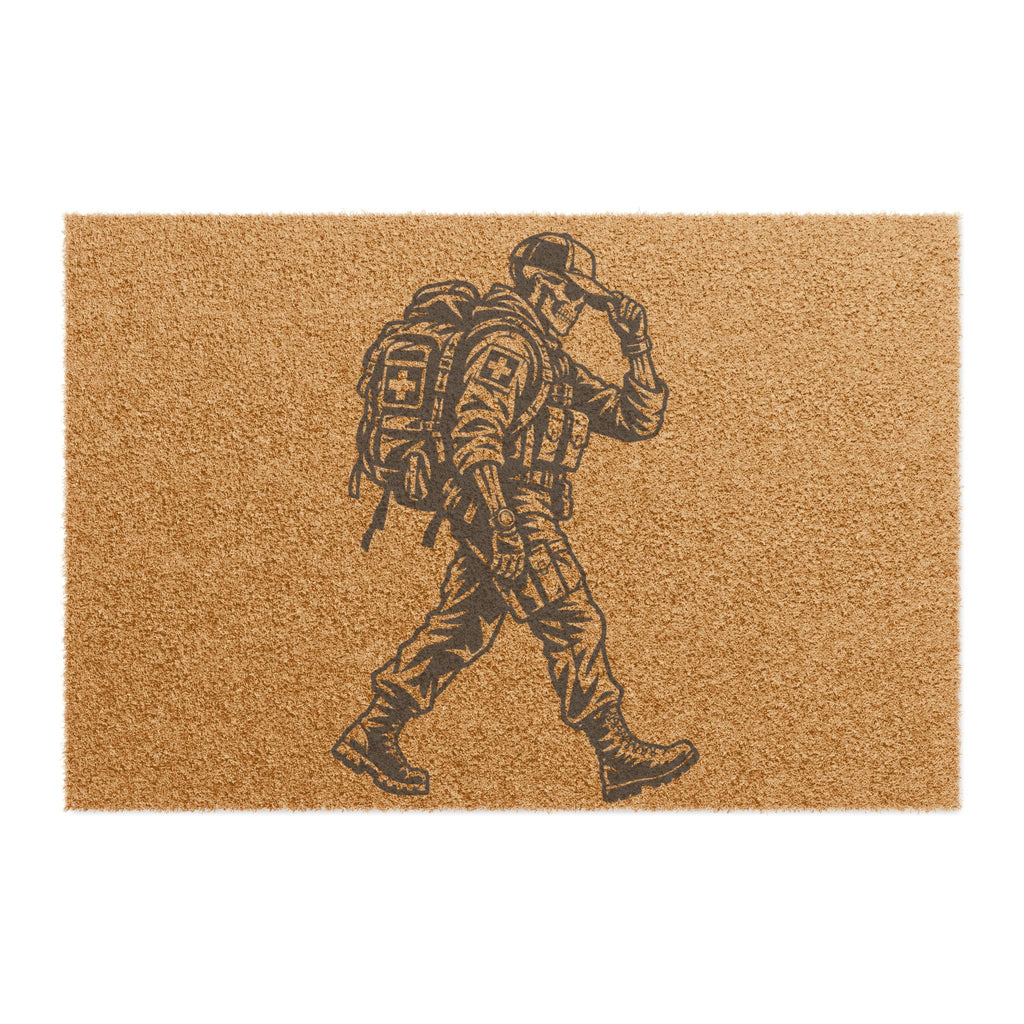 Walking Medic Silhouette Doormat — Tactical Welcome Mat for Veterans & Outdoorsmen