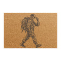 Walking Medic Silhouette Doormat — Tactical Welcome Mat for Veterans & Outdoorsmen