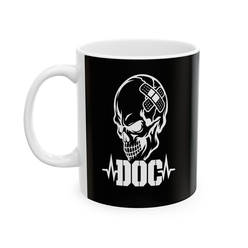 DOC Skull with Bandaids Mug