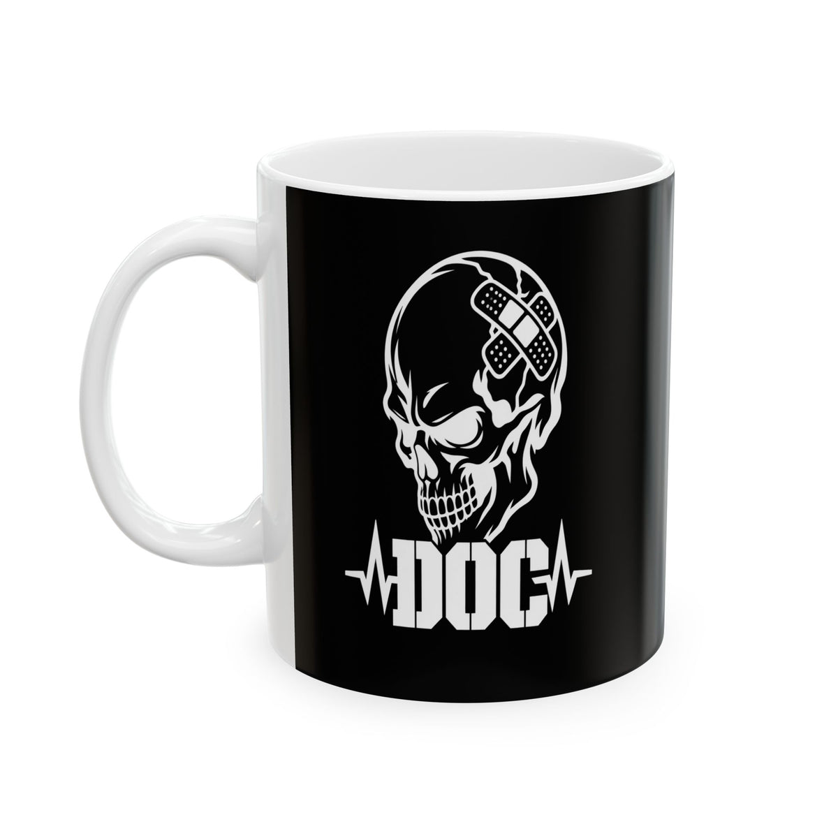 DOC Skull with Bandaids Mug
