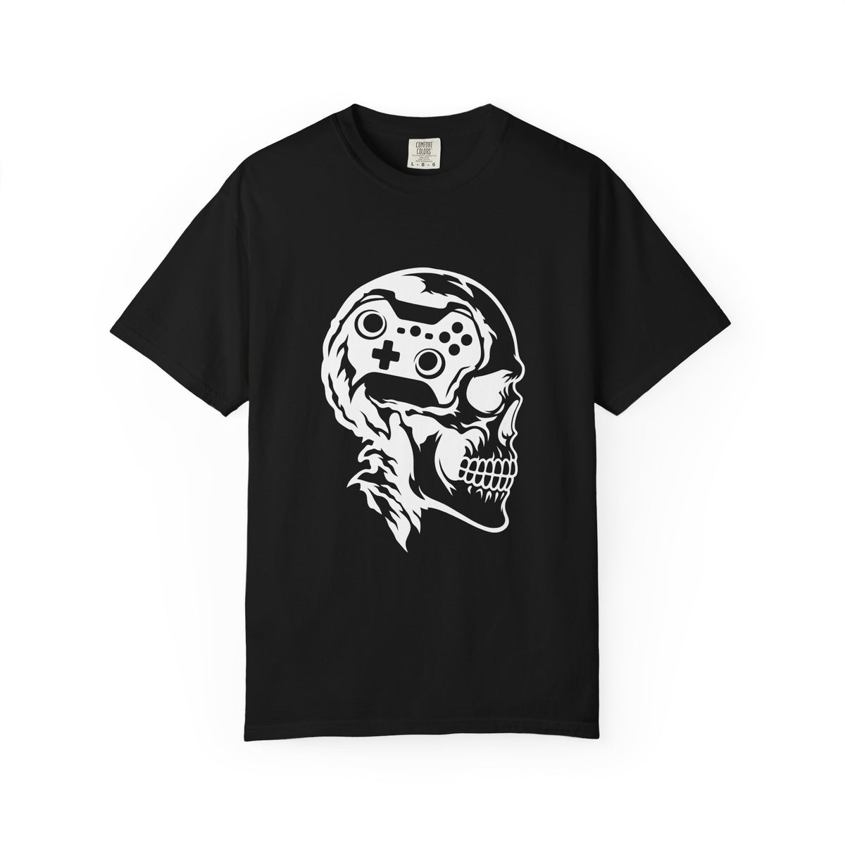 GAMER SKULL — T-Shirt Dark Colors — Comfort Colors Garment-Dyed Tee