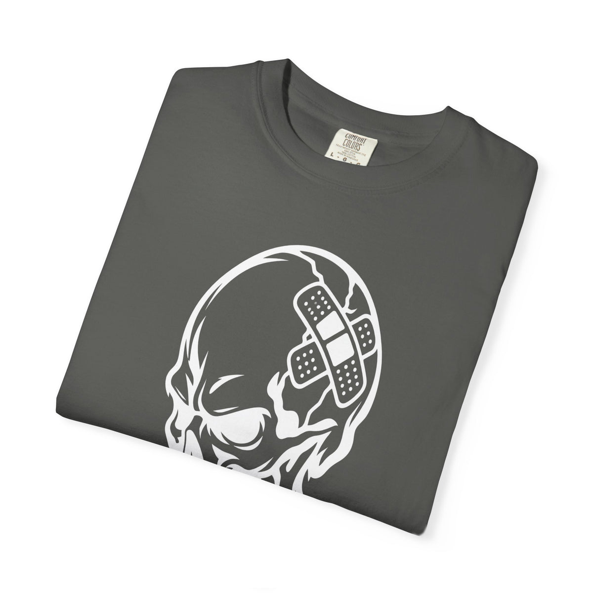 DOC Skull with Bandaids T-Shirt — Comfort Colors