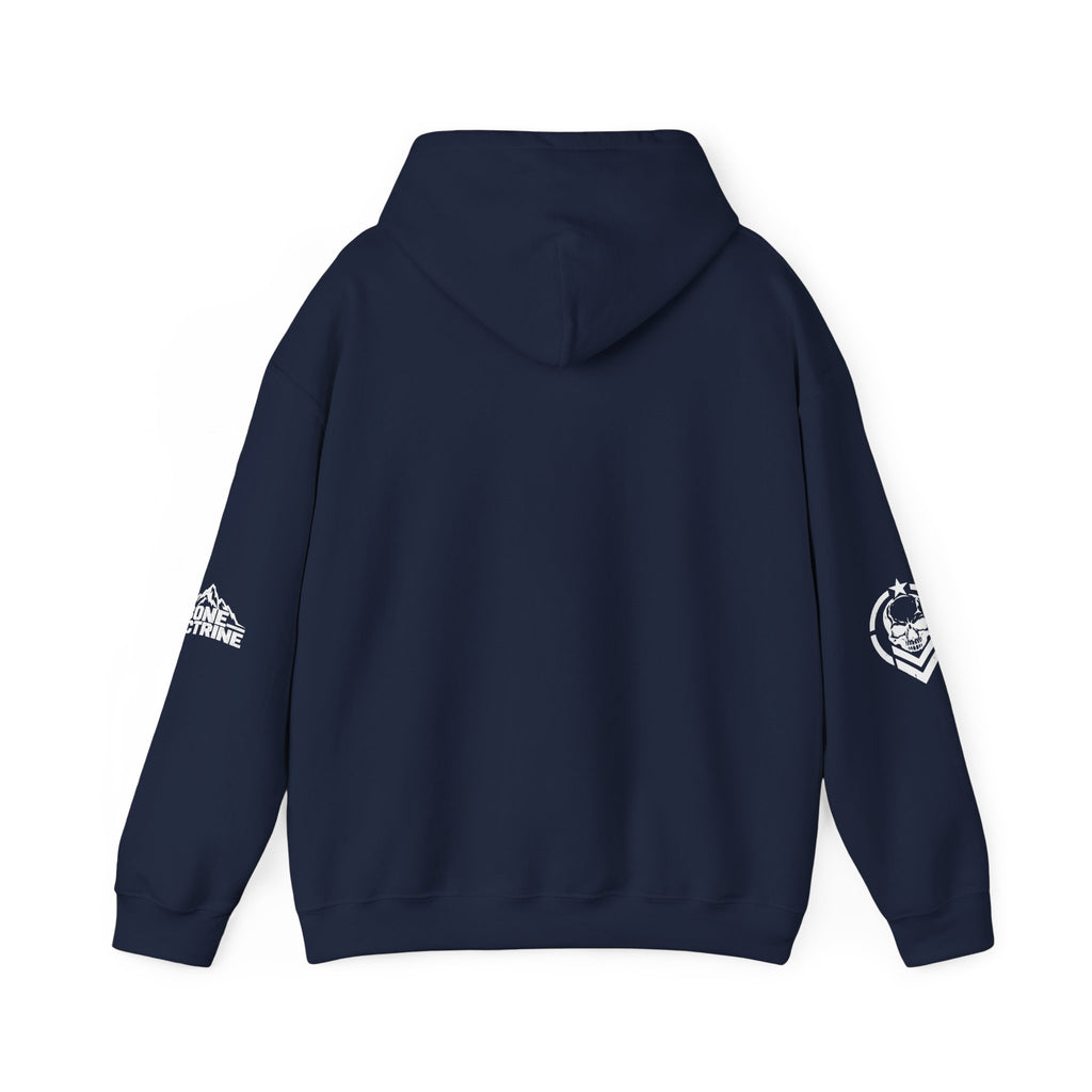 Fitness Skull Hoodie – DOQ Barbell Logo Pullover for Gym & Streetwear