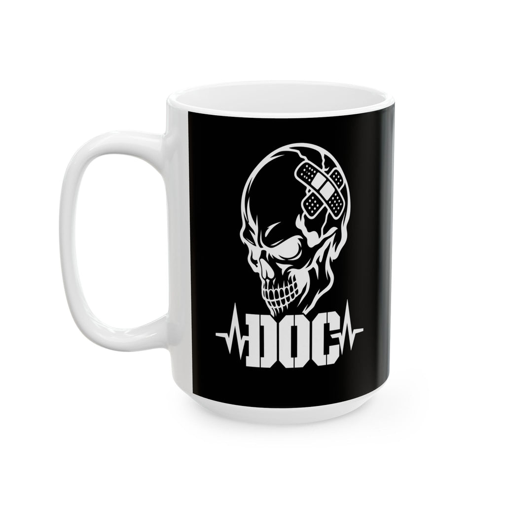 DOC Skull with Bandaids Mug