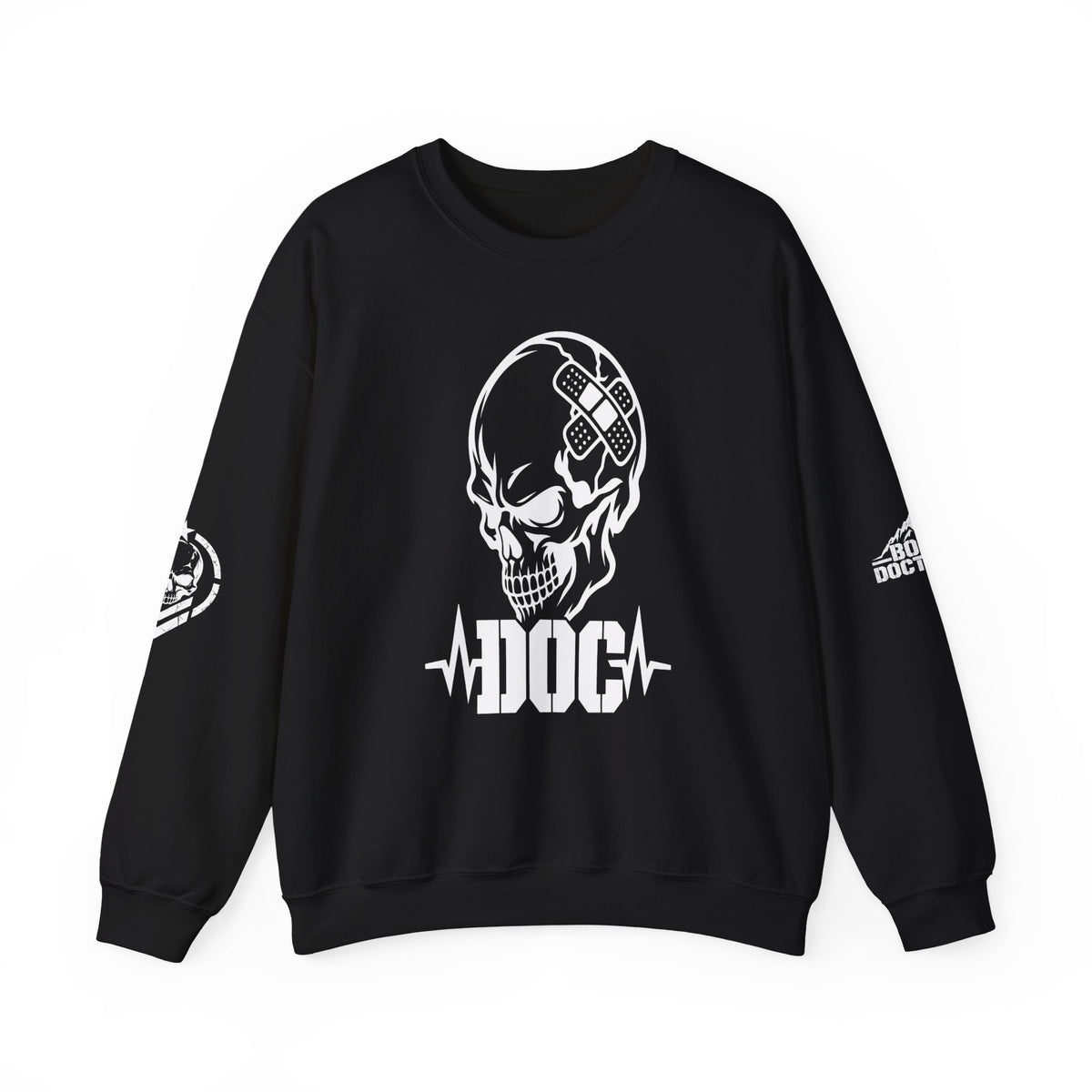 DOC Skull with Bandaids Sweater