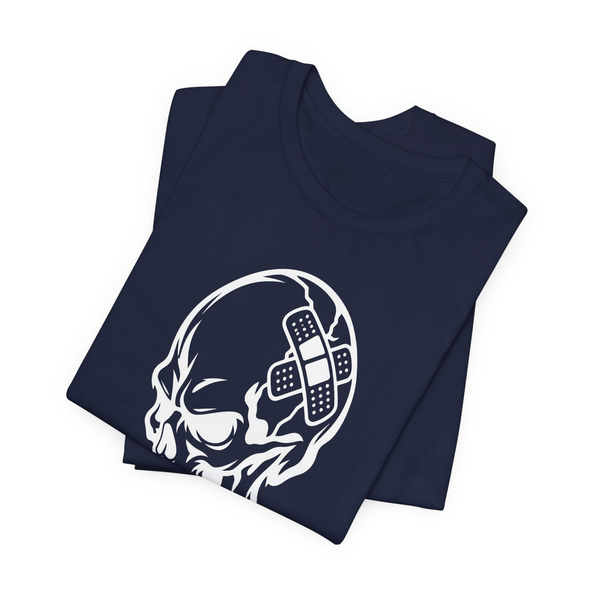 DOC Skull with Bandaids T-Shirt — Bella+Canvas Lightweight Tee