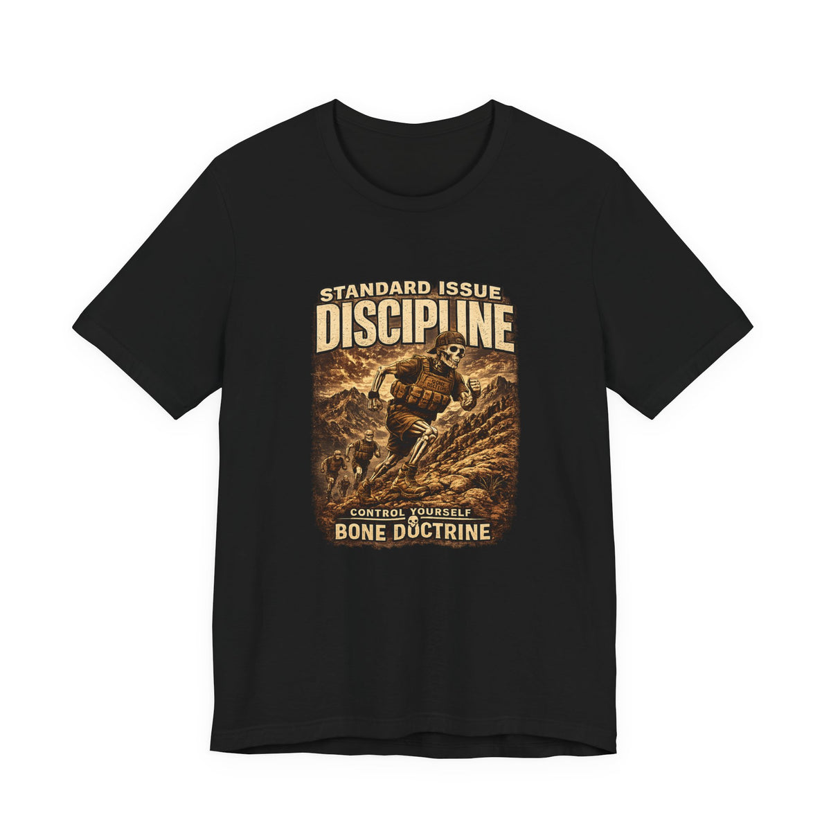 Discipline Bone Doctrine Tee – Vintage Military Training Graphic T-Shirt